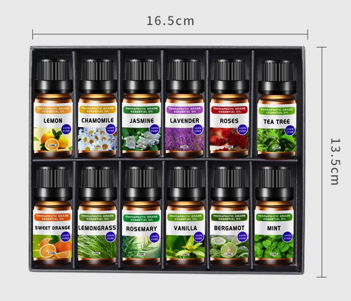 Aromatherapy Oil Single Square Essential Oil Kit 10ml Lavender Rose Plant Massage Essential Oil