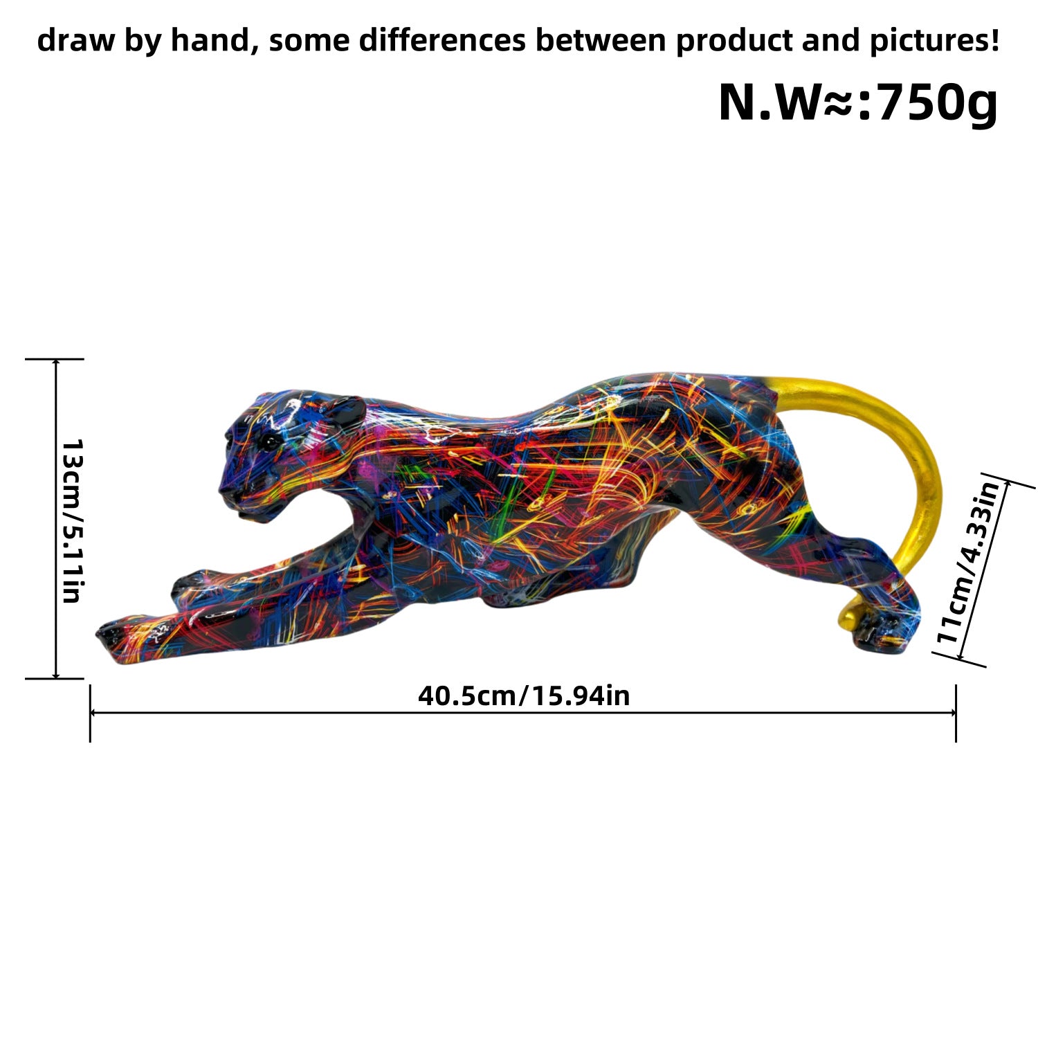 Modern Minimalist Simulated Leopard Figurine Home Decor Gift Box