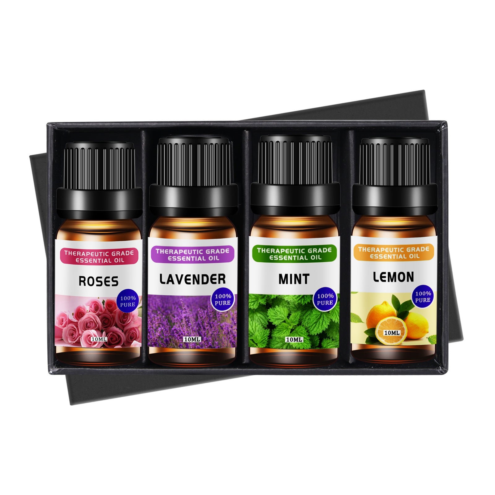 Aromatherapy Oil Single Square Essential Oil Kit 10ml Lavender Rose Plant Massage Essential Oil