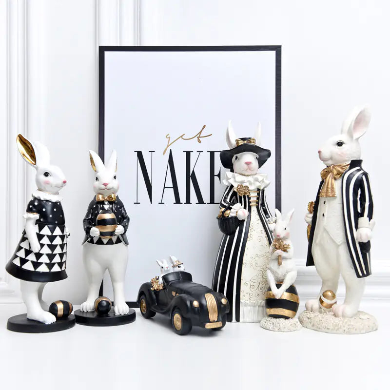 Nordic Style Cute Rabbit Craft for Home Decoration