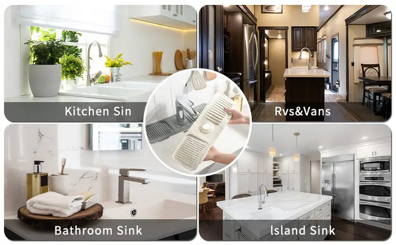 Silicone Kitchen Sink Splash Guard for Faucet (1 PCS)