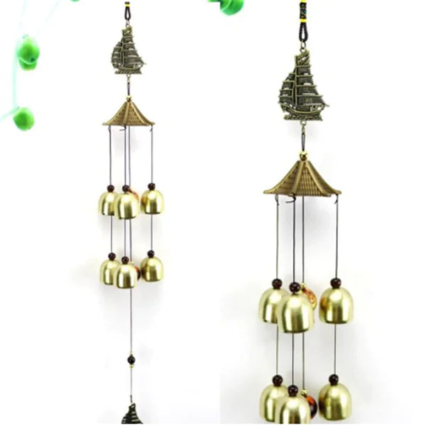 2-Layer 6-Bell Wind Chime Wall Decor
