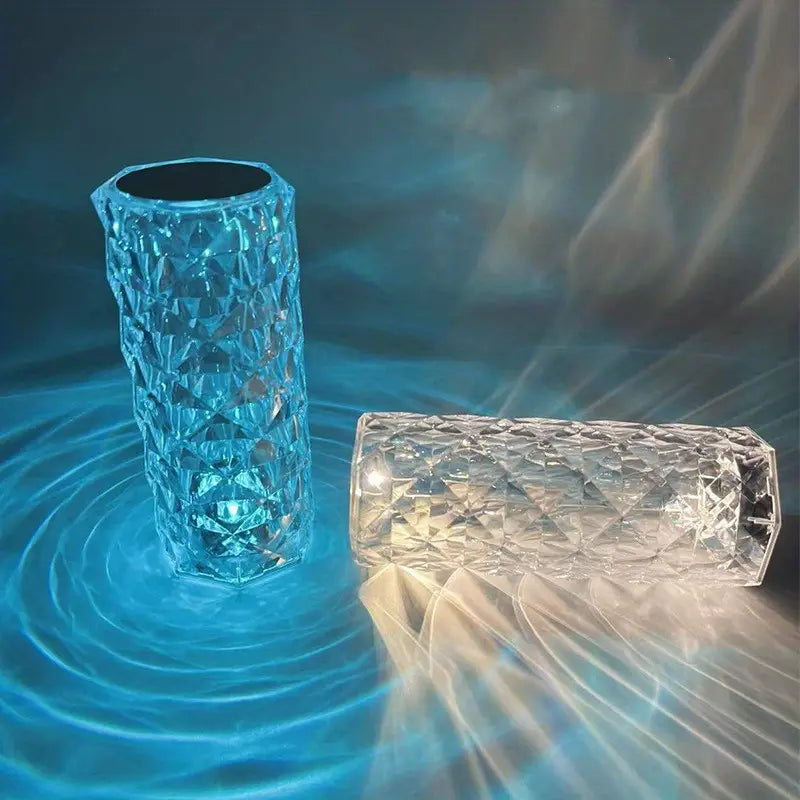 1pc Modern Crystal Rose Table Lamp - Creative Decor