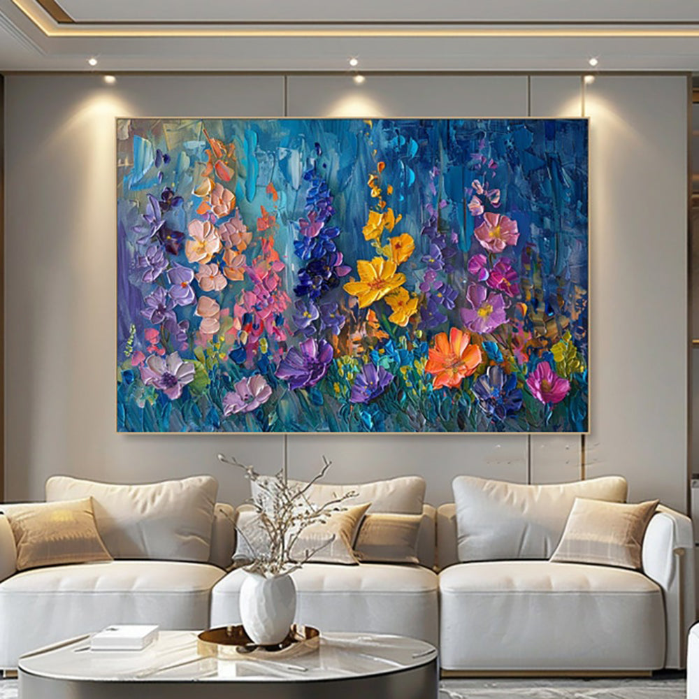 Handmade Oil Painting Canvas Wall Art Decoration 3D Thick Oil Flowers  Modern Abstract Texture For Home Decor Rolled Frameless Unstretched Painting
