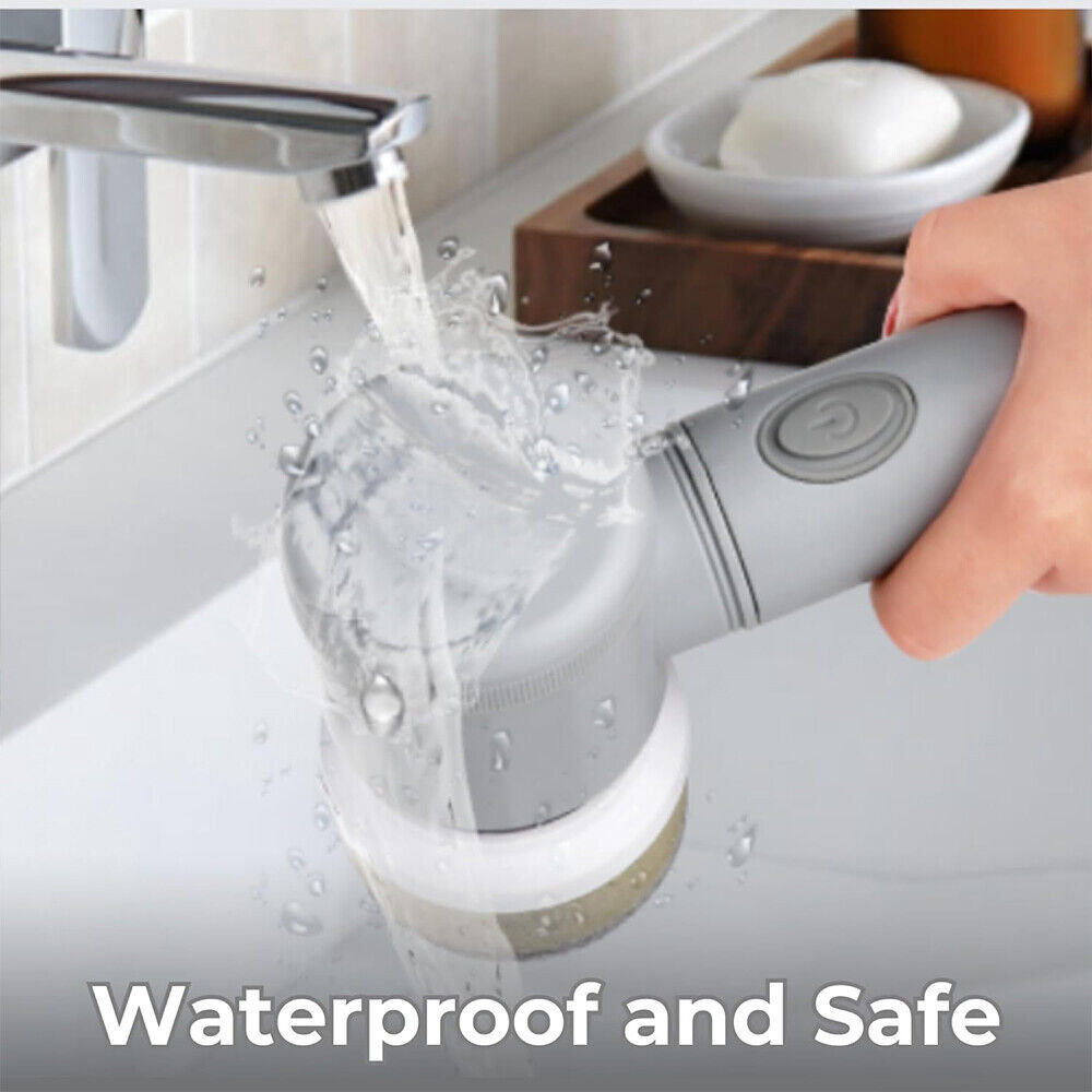 10Pcs Rechargeable Electric Cordless Cleaning Brush Spin Scrubber Turbo Scrub UK NEW