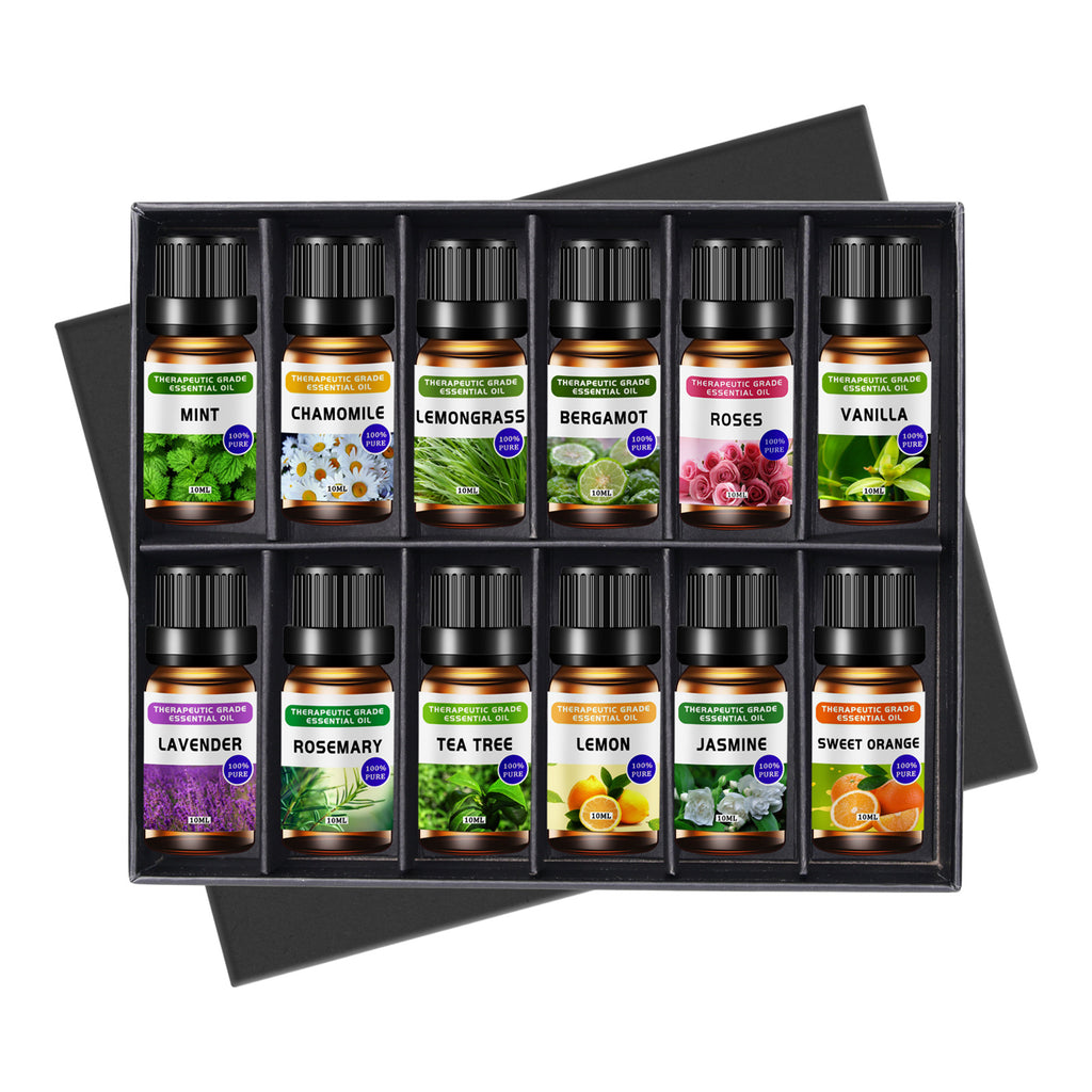 Aromatherapy Oil Single Square Essential Oil Kit 10ml Lavender Rose Plant Massage Essential Oil