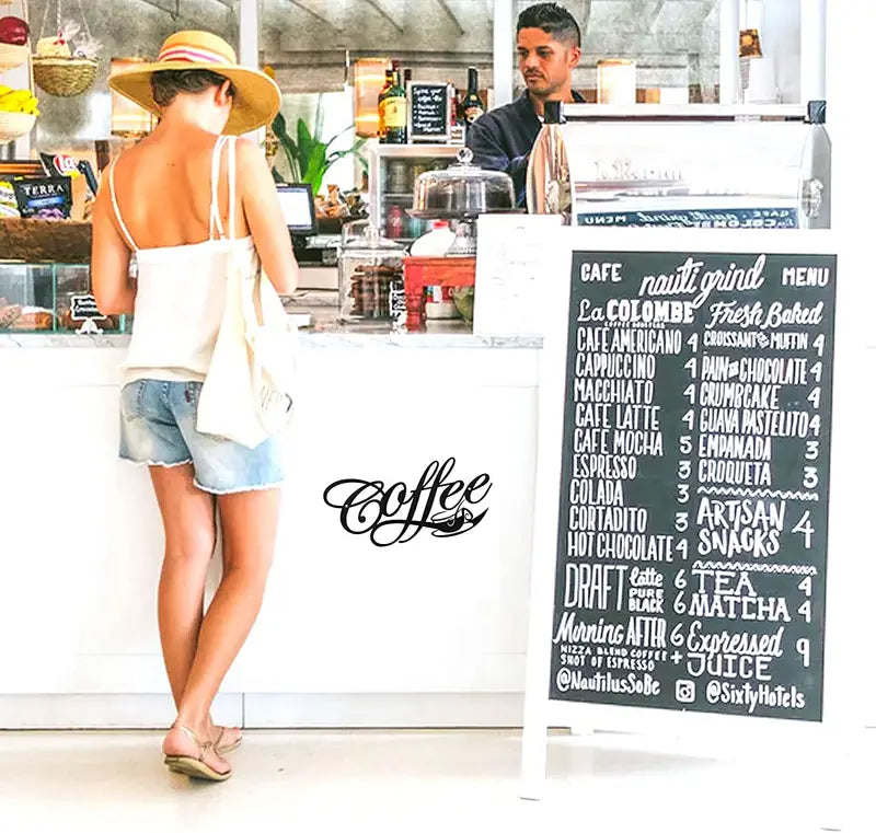 Metal Coffee and Tea Bar Wall Art Sign for Kitchen