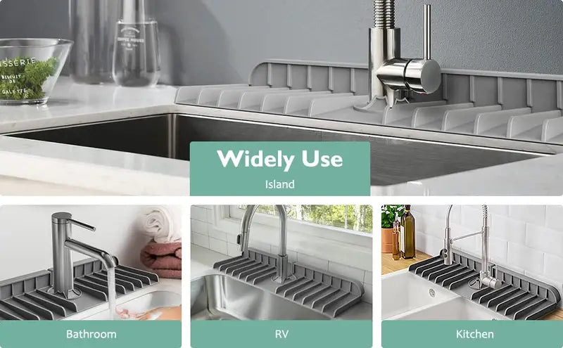 Silicone Kitchen Sink Splash Guard for Faucet (1 PCS)