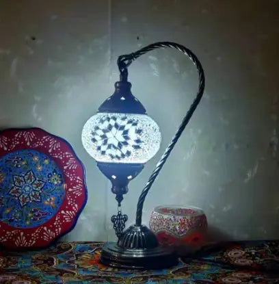 Creative LED Table Lamp with Vintage Glass Design