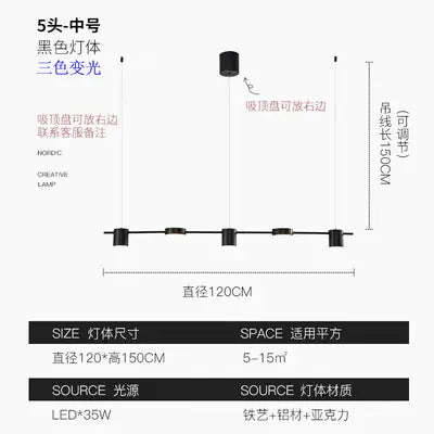 Nordic Minimalist Creative Dining Table Pendant Light