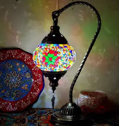 Creative LED Table Lamp with Vintage Glass Design