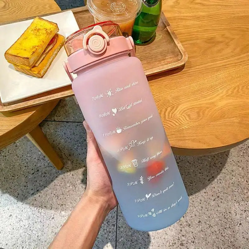 Motivational 67.7oz Water Bottle with Lid and Straw