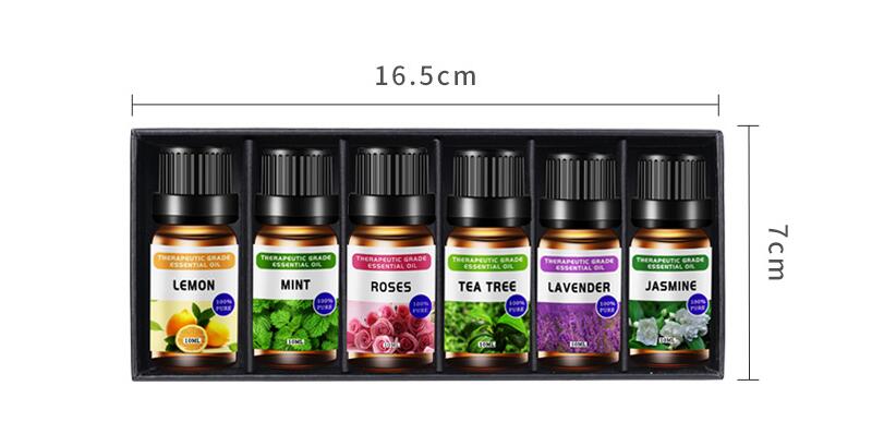 Aromatherapy Oil Single Square Essential Oil Kit 10ml Lavender Rose Plant Massage Essential Oil