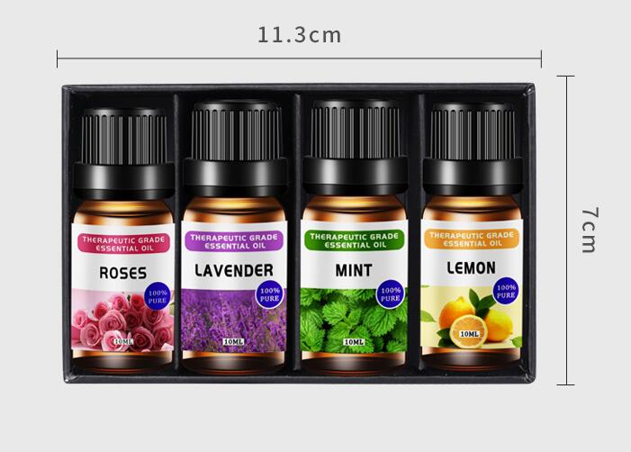 Aromatherapy Oil Single Square Essential Oil Kit 10ml Lavender Rose Plant Massage Essential Oil
