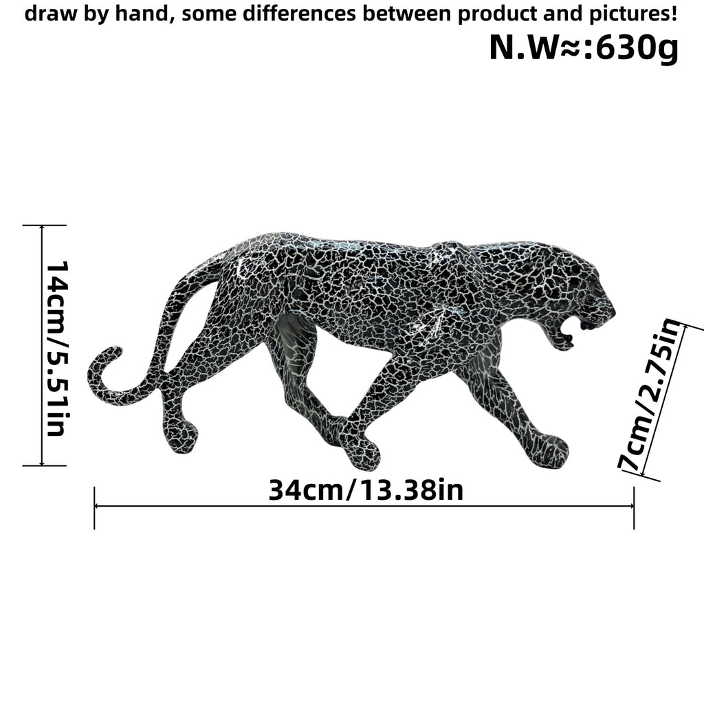 Modern Minimalist Simulated Leopard Figurine Home Decor Gift Box