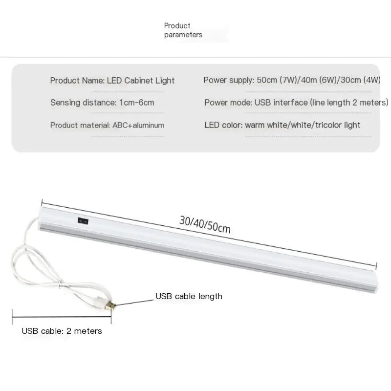 LED Smart Motion Sensor Cabinet Light with USB Dimming