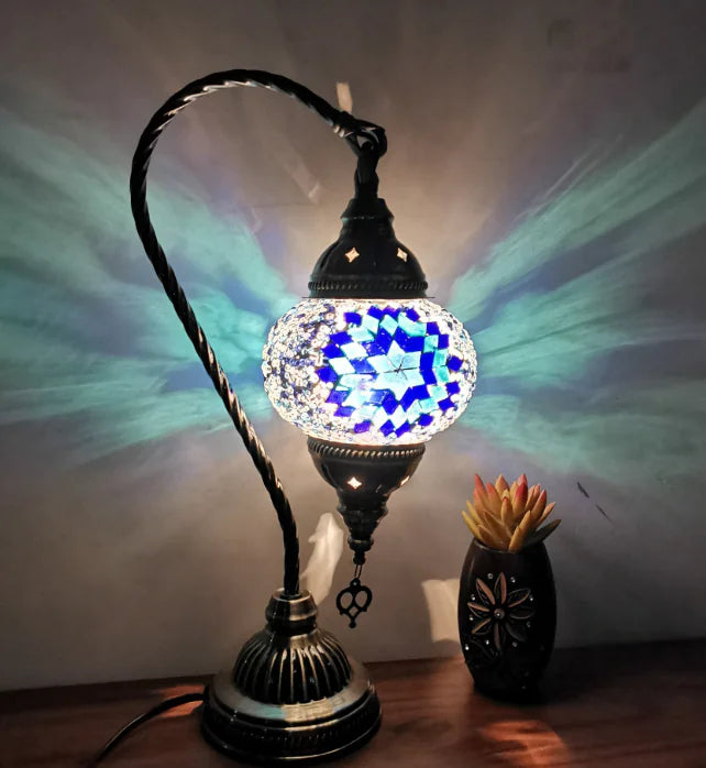 Creative LED Table Lamp with Vintage Glass Design