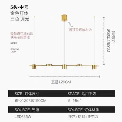 Nordic Minimalist Creative Dining Table Pendant Light