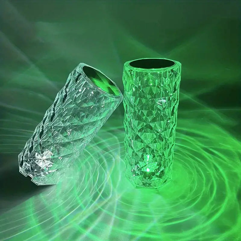 1pc Modern Crystal Rose Table Lamp - Creative Decor